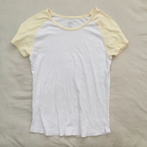 Brandy Melville Yellow Baseball Tee